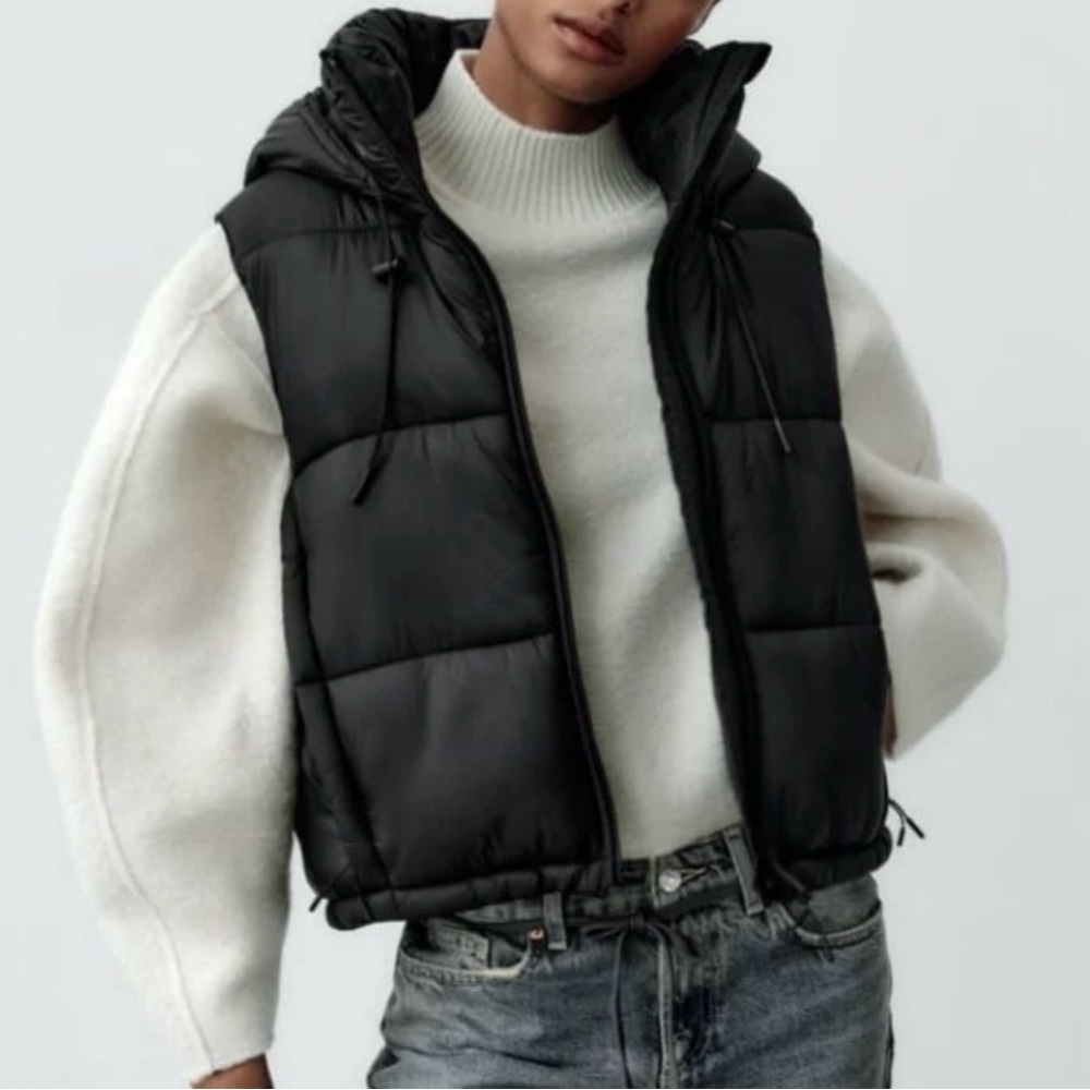 ZARA HOODED PUFFER VEST